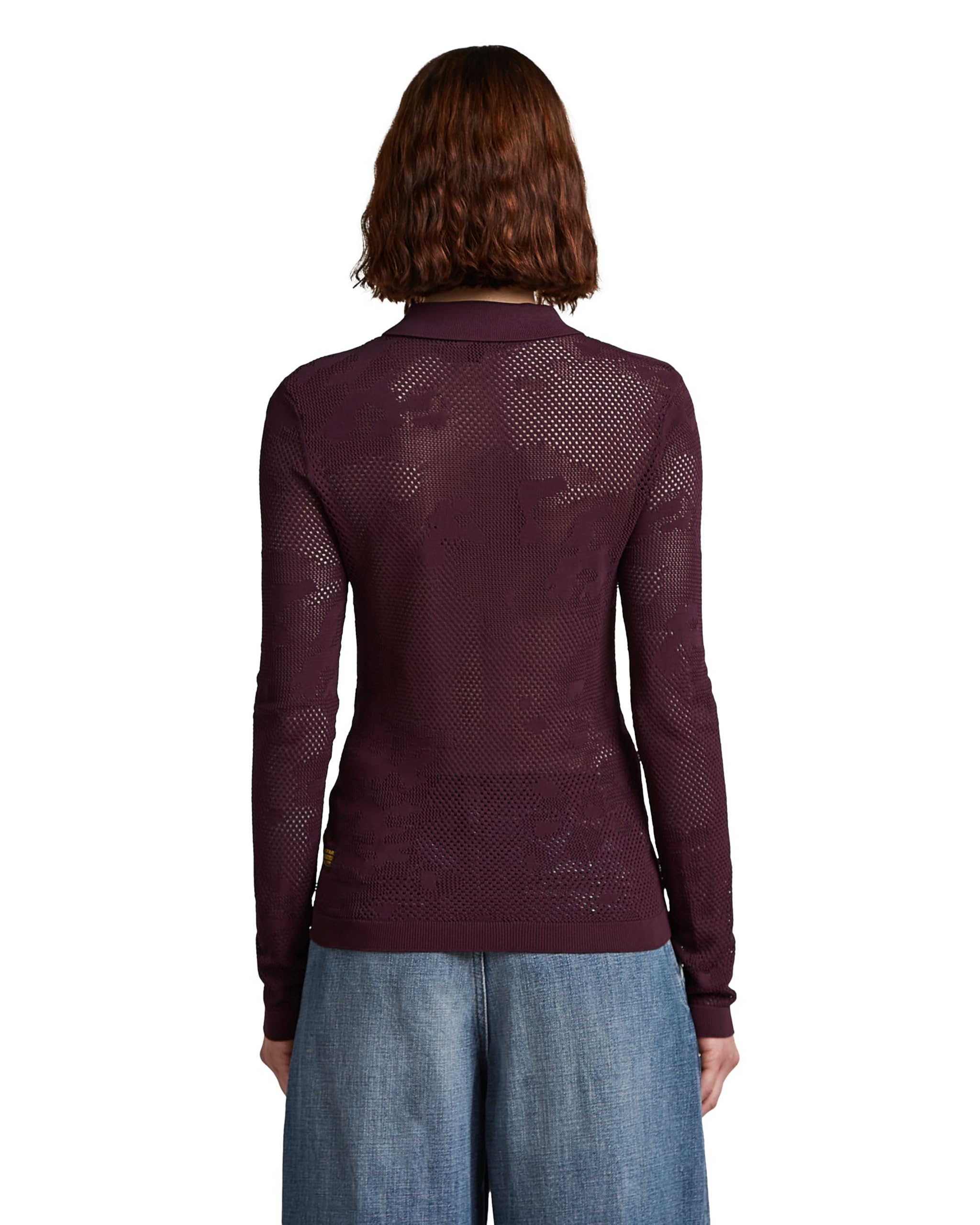 G-Star Pointelle Slim Polo Knit Wmn Sudadera Mujer