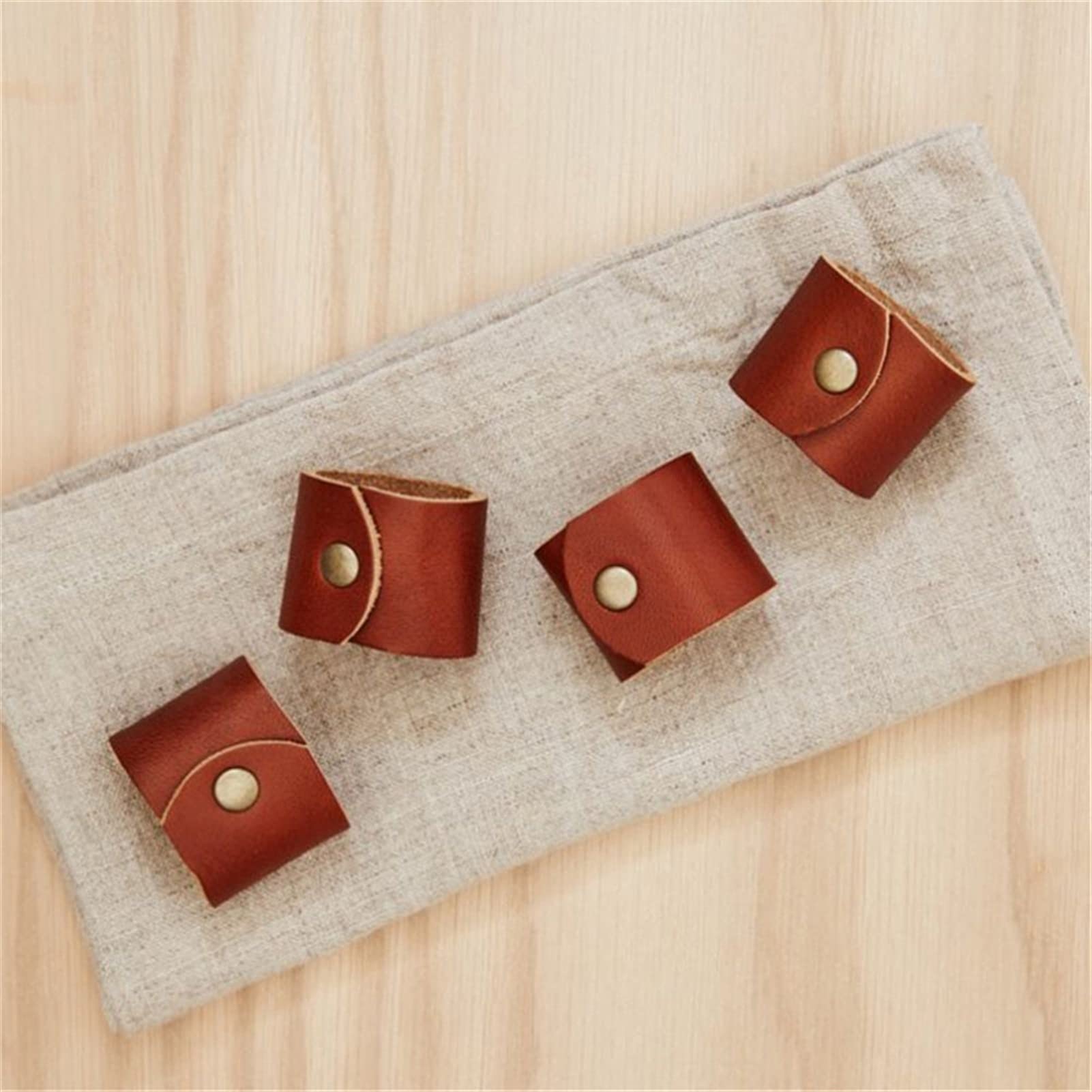 servilletero Anillo de servilleta NORDIC CUERO NORDIC NAVKIN HEBHLE TABLE TABLA DE PRESIDENTE DE BODA OCTUALIZADA BOTÓN 6 PCS (Color : 3)