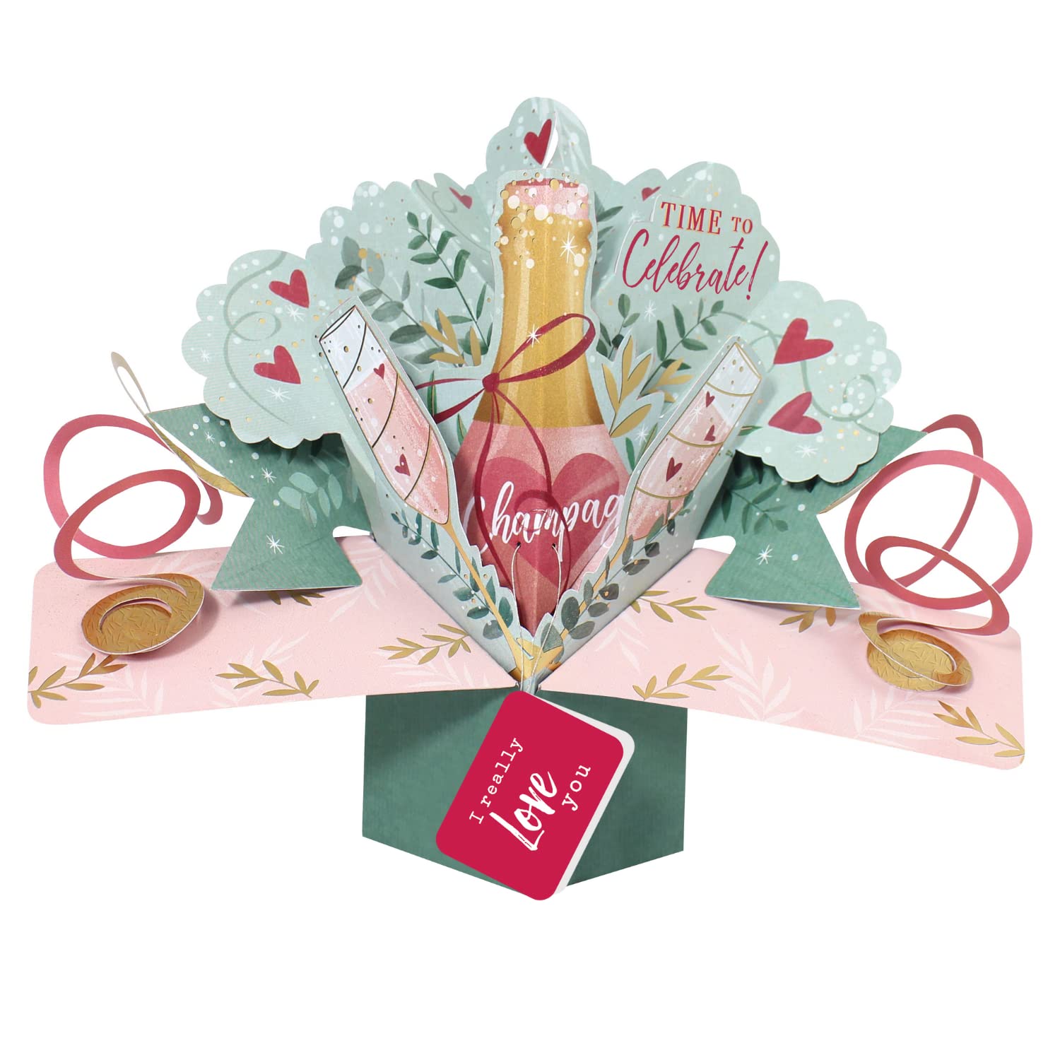 Pop Up Time To Celebrate I Really Love You Greeting Card Suit Any Occasion POP203V12 — image 1