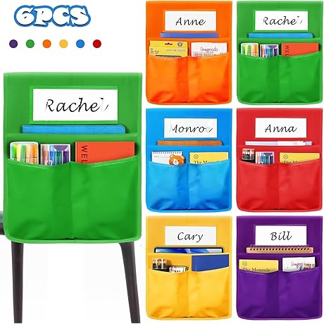 OCHIDO Chair Pockets for Classrooms (Set of 20)