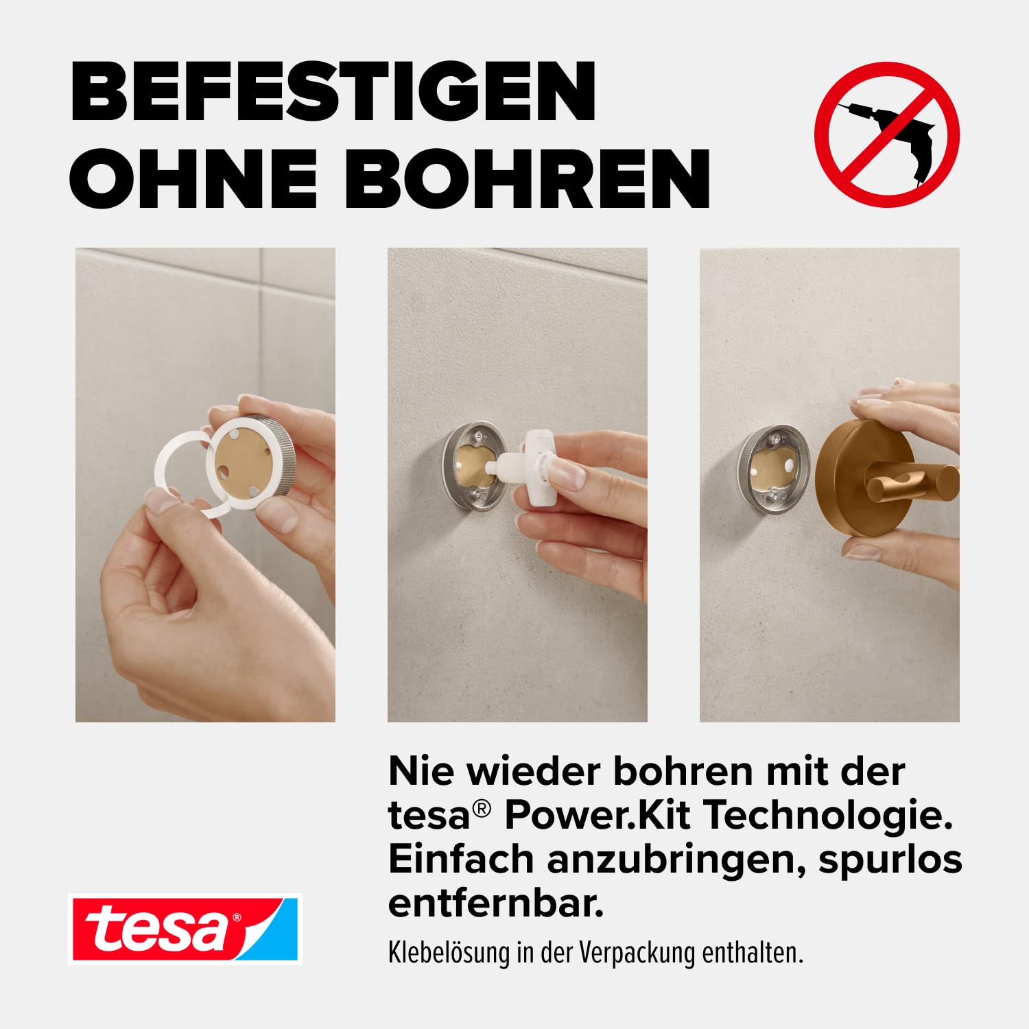 Tesa WC-Bürstengarnitur Mit Halter MOON Edelstahloptik
