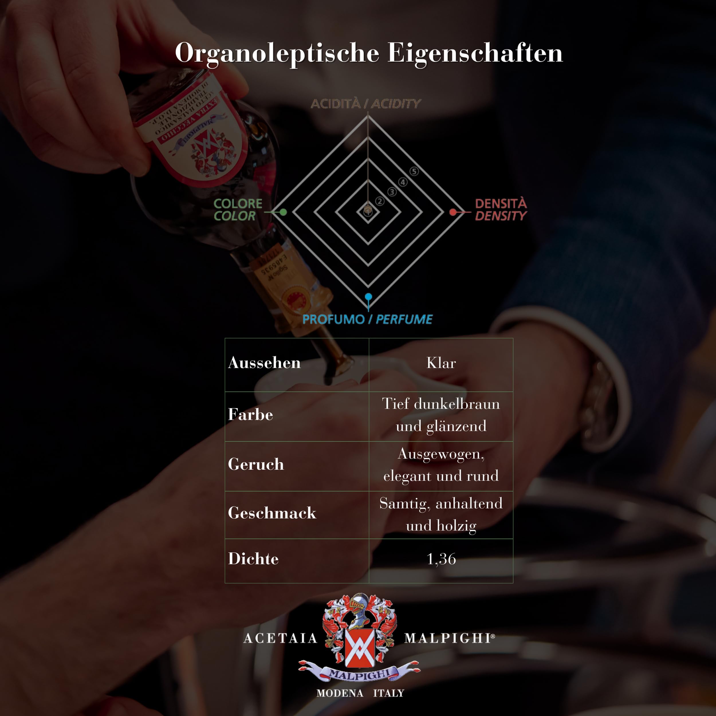 Acetaia Malpighi – Traditioneller Balsamico-Essig aus Modena DOP Extravecchio Secolare – 100 ml – Nur gekochter Most – mit Rezeptbuch und Dosierverschluss