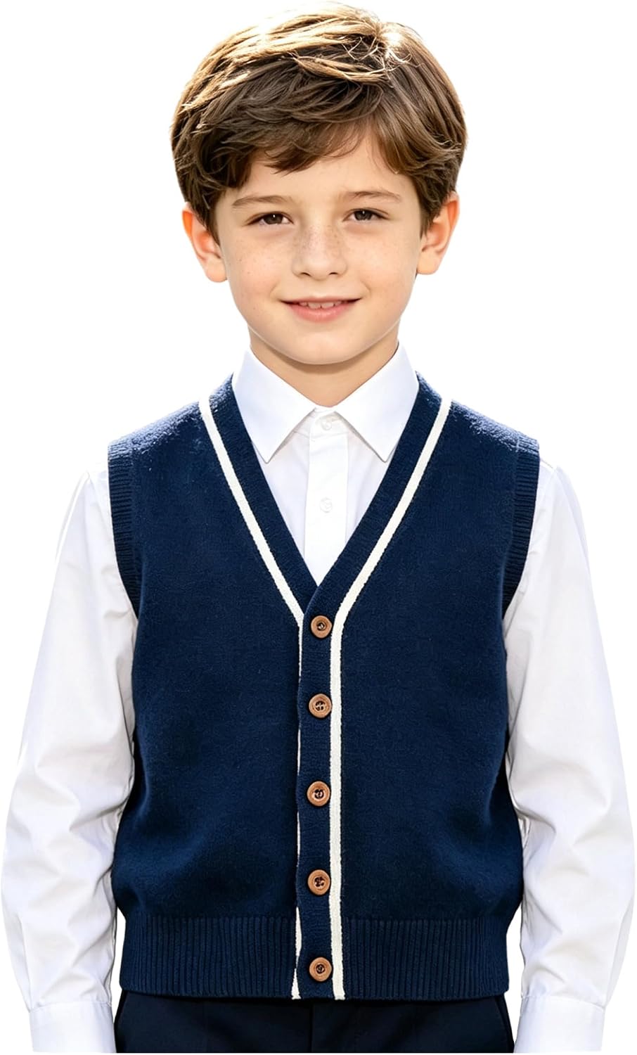 Loyan Boys Kids School Uniform Vest Sweaters Bolero