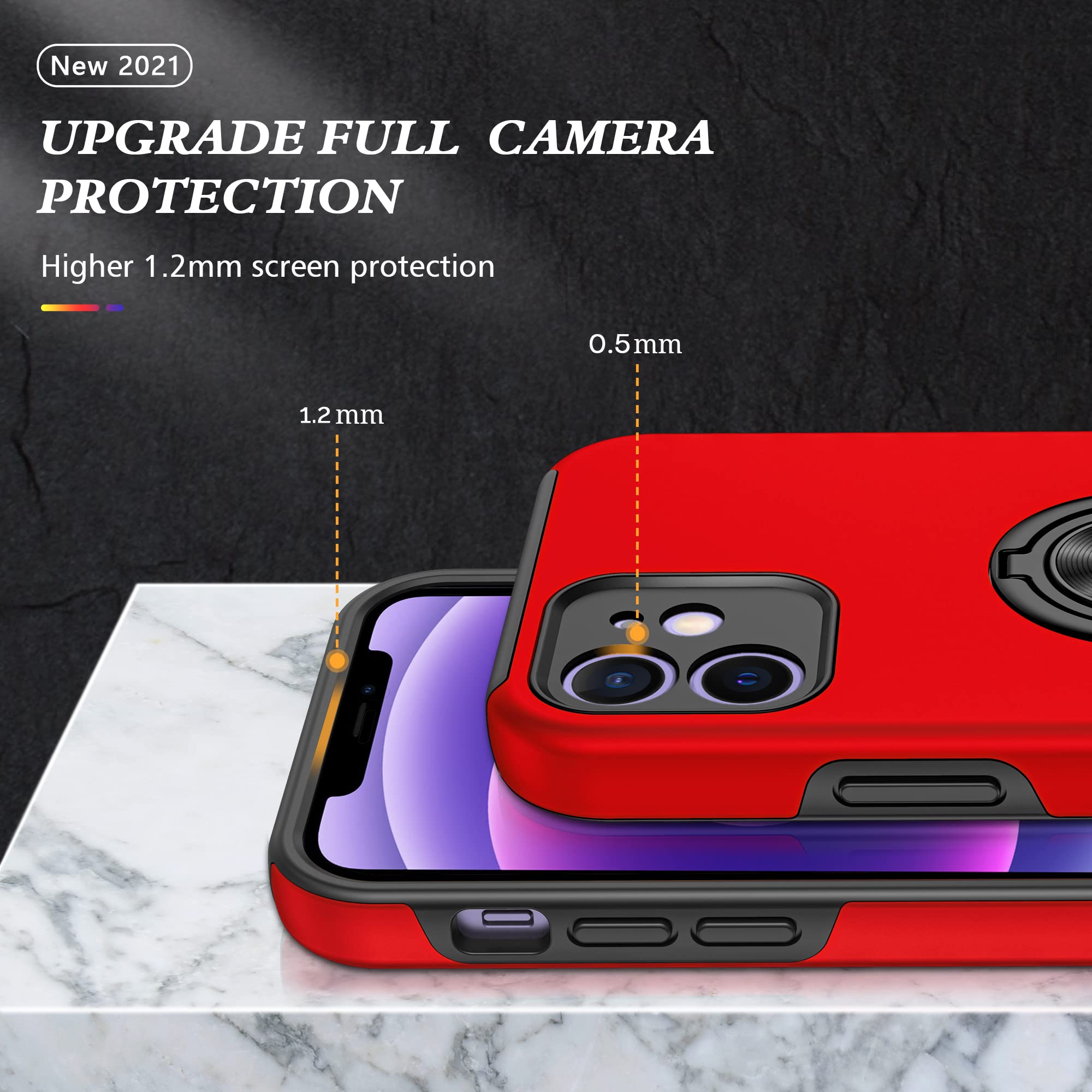 SORAKA Custodia per iPhone 12 Pro Max con supporto,Finestra