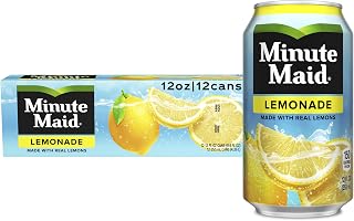 Minute Maid Classic Lemonade with Real Lemons, 12oz Cans, 12-Pack - Refreshing Authentic Taste