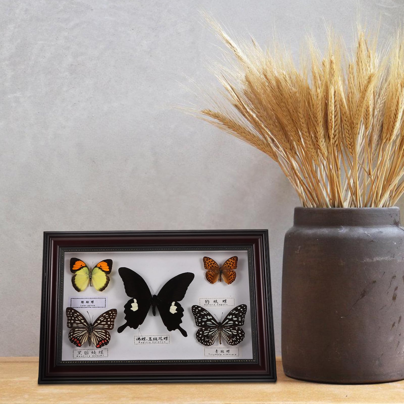 Marco de Fotos Decorativo de Madera Mariposas para Decoración de Pared Hogar, Diseño Práctico y Versátil Estilo Retro y Elegante