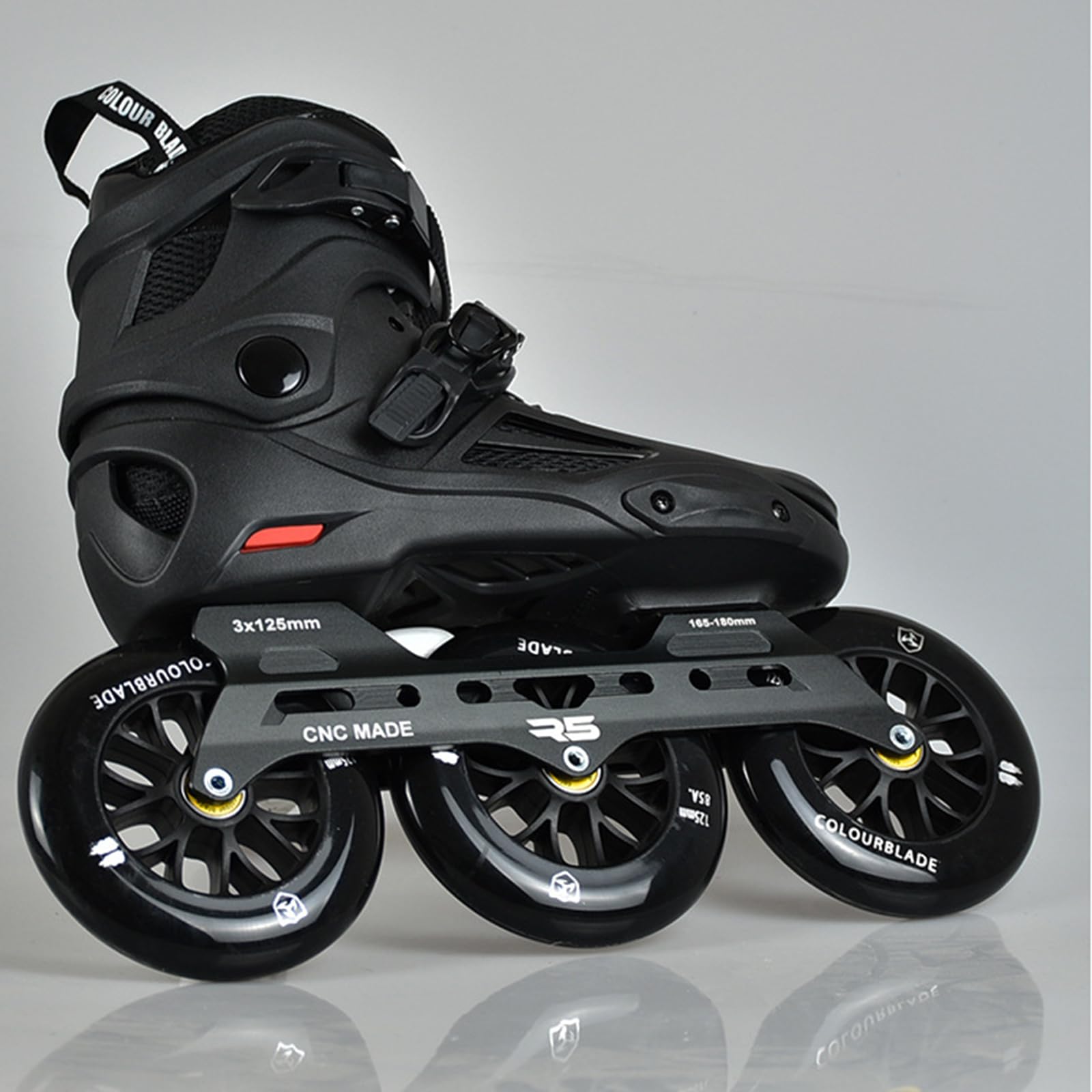 Patines en línea unisex, patines de velocidad para exteriores con ruedas de 3 x 125 mm para uso adulto, ideales para parque, calle y carretera Slalom