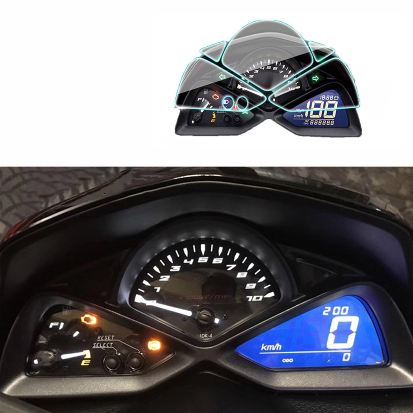 Compteur rayé sur SMAX 155 ? Film de protection tableau de bord moto
