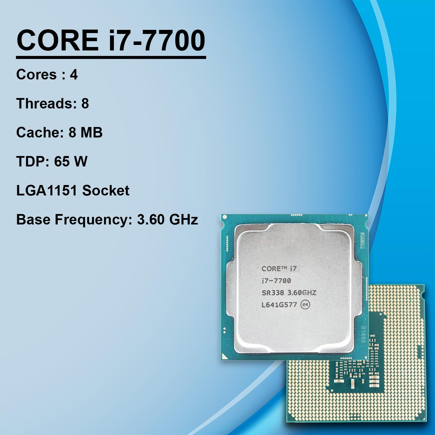 Intel Core i7-7700 SR338 3.60GHZ & ASUS PRIME H270-PLUS CPU