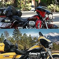 Vista 7 de WYNMOTO - Parabrisas negro de 7 pulgadas compatible con 1996-2013 Harley Davidson Touring Street Glide Electra Glide FLHT FLHTCU Ultra Classic Glide