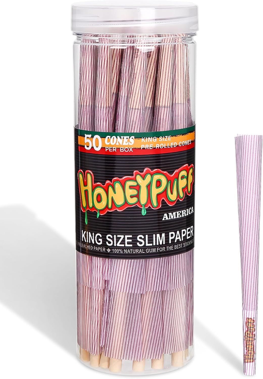 Honeypuff Purple Pre Rolled Cones, 50 Pack King Size