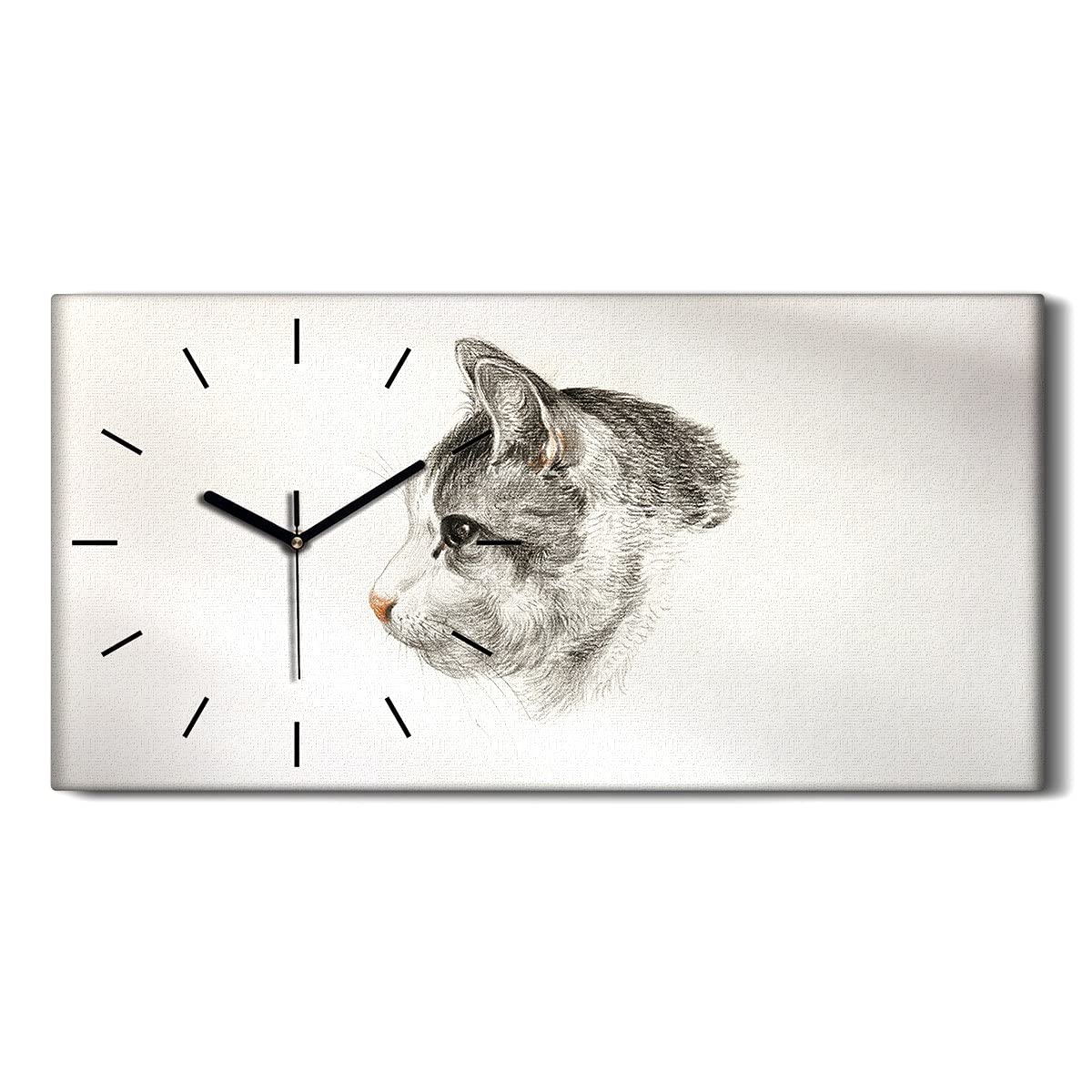 Horloge sur Toile Chat sans Tic-Tac - Fini le Bruit dans votre Chambre à Coucher