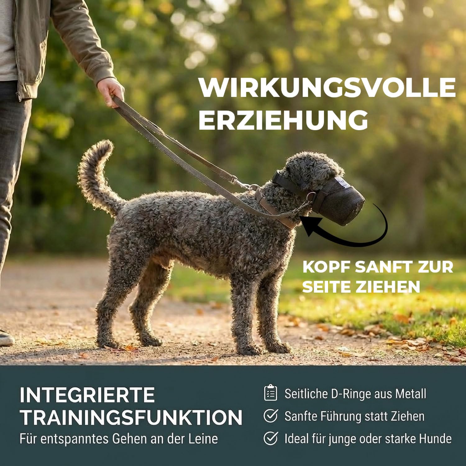 Nature Pet Giftköderschutz Hund/Leckschutz bei Wunden und OP/anstatt Plastik Kragen oder Halskrause/Schutznetz Lange Ausführung (L)