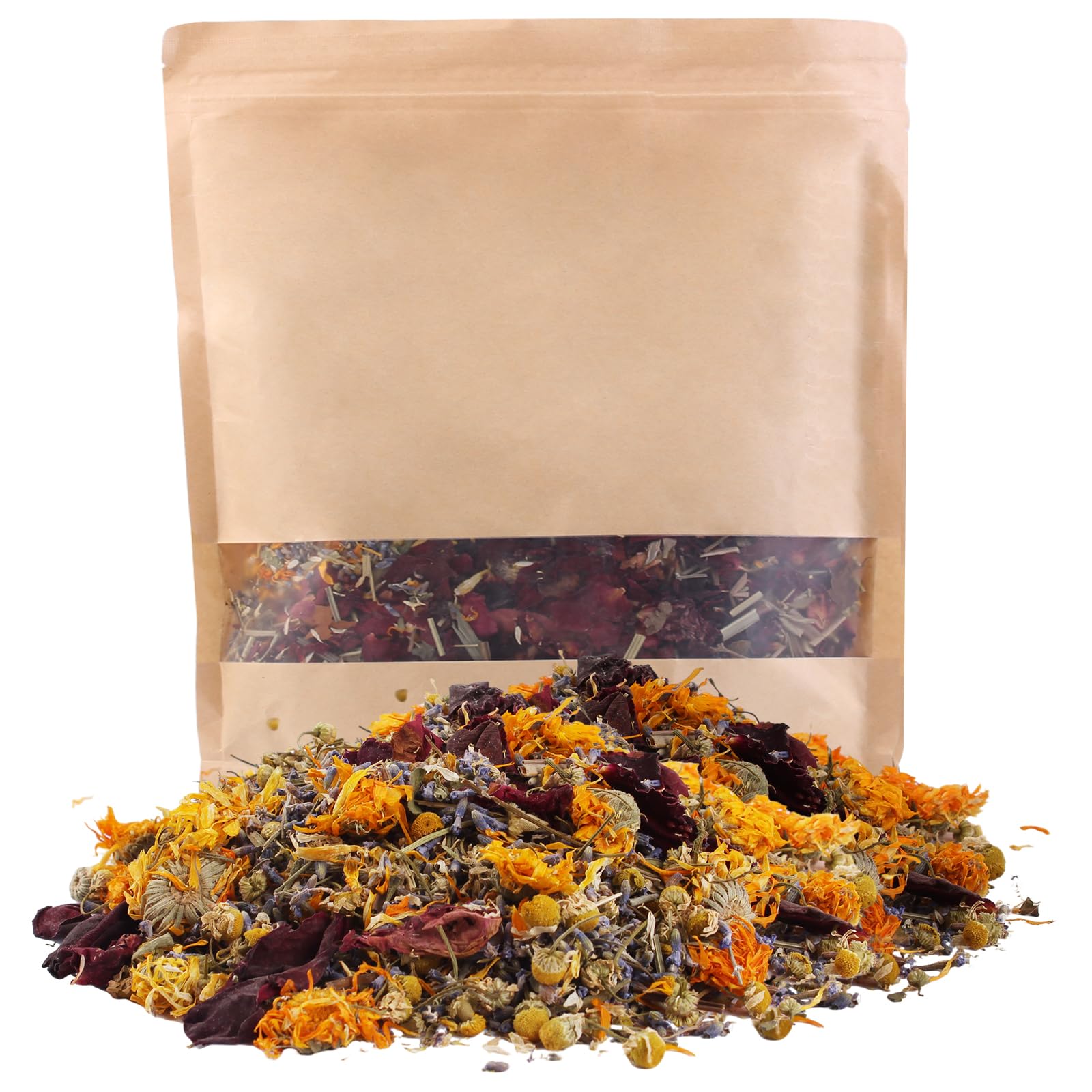 Chicken Nesting Herbs, Natural Nesting Box Herbs in 6 Dried Flower & Herbs for Great Eggs and Keeping Coop Fresh and Create Comfortable Environment for Chickens (14.8OZ)