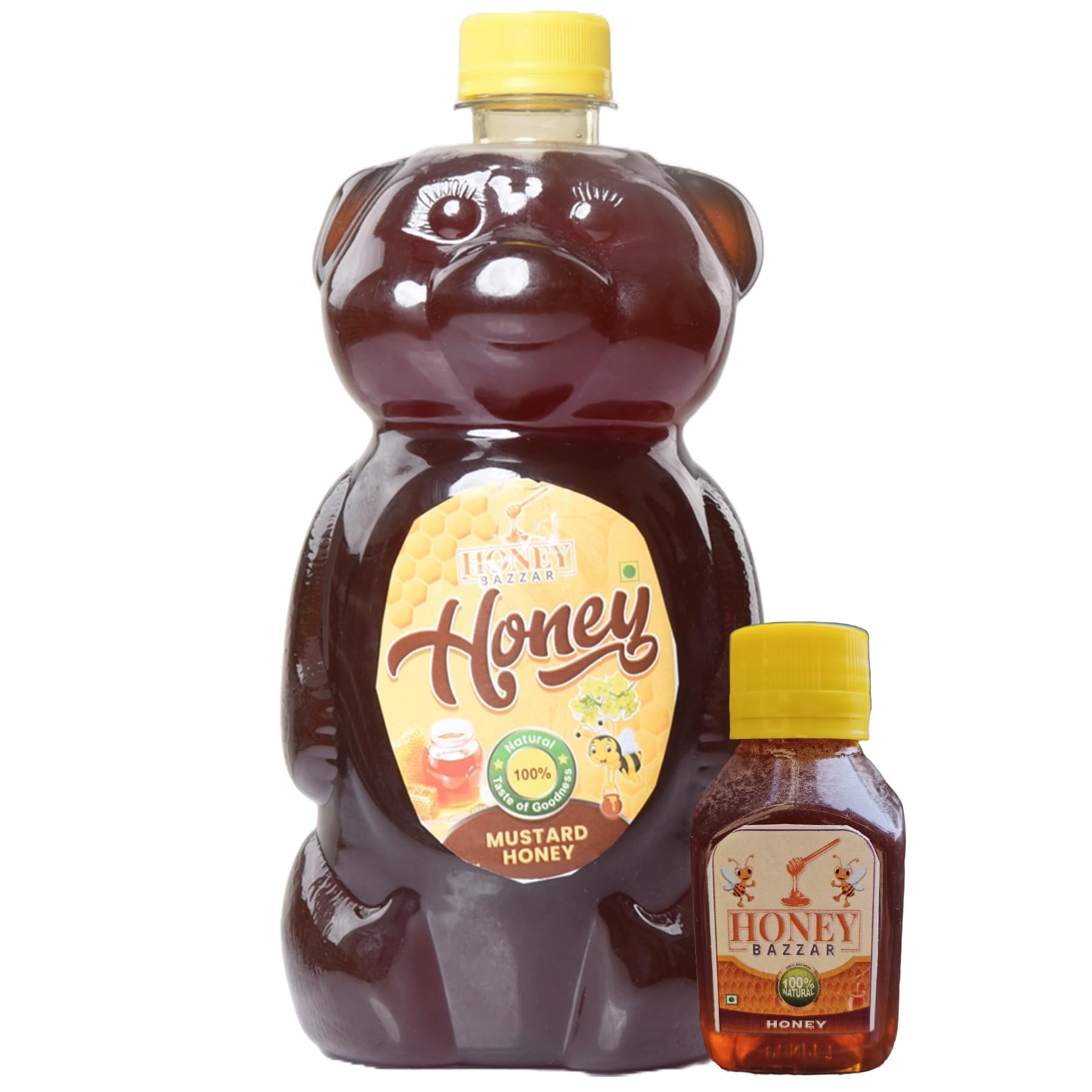 Sponsored Ad - Honey Bazzar Mustard Honey For Weight Loss | Honey with No Sugar Adulteration, 100% Pure and Natural Unprocessed and Organic Honey For Skin & Face | 1100 Gms with 100 Gm Extra