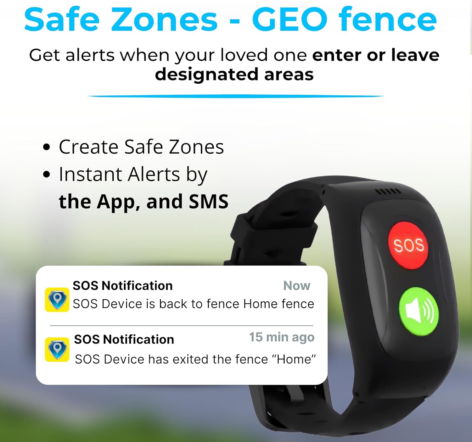 SecuLife SOS Wristband,Fall Detection, GPS Safety Bracelet for Seniors – SOS Button, Geo-Fencing, 2-Way Calling & Caregiver Tracking – Medical Alert Device, Simple & Reliable Alert System - Image 6