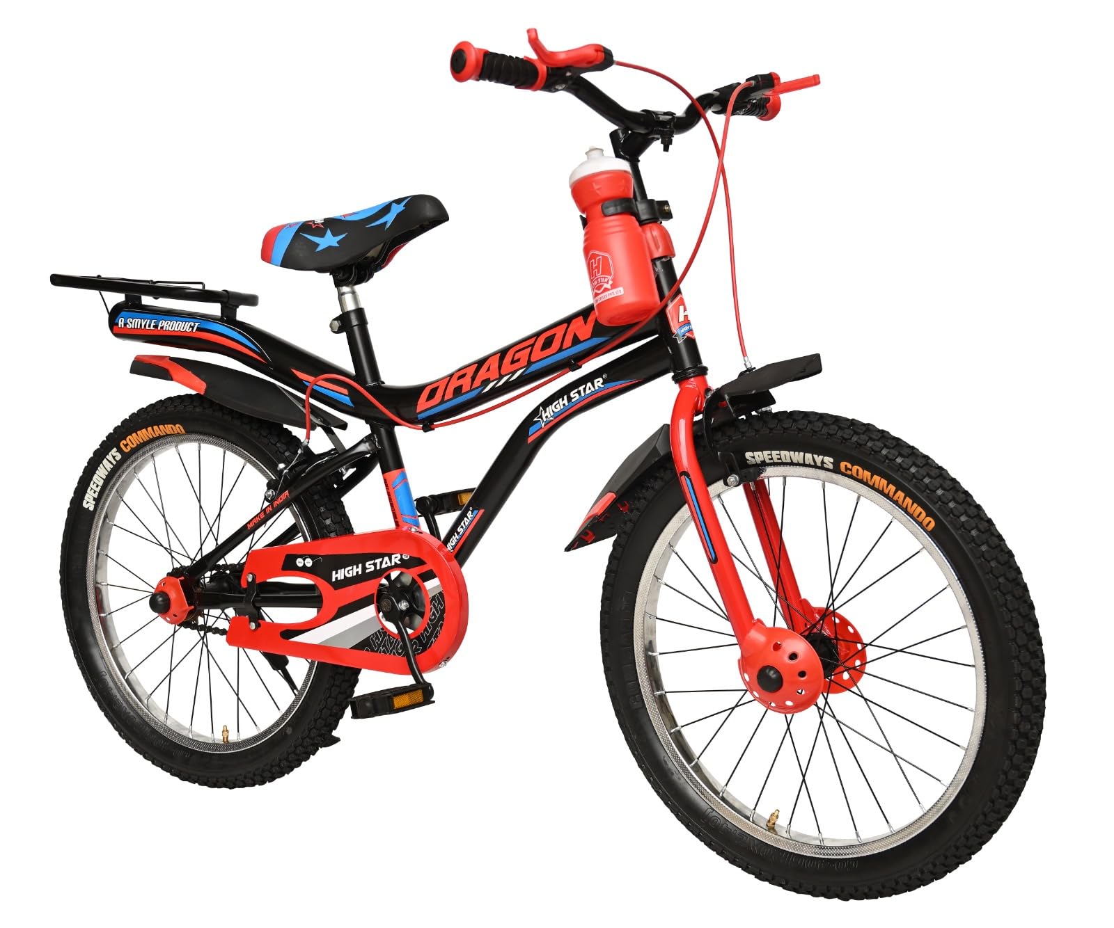 HIGHSTAR Kids Cycle with Training Wheels, Protective Chain Guard for Boys and Girls Ideal for Age Group 6,8 Years Rigid Fork & Caliper Brake (B0D7W781F3) Amazon Price History, Amazon Price Tracker