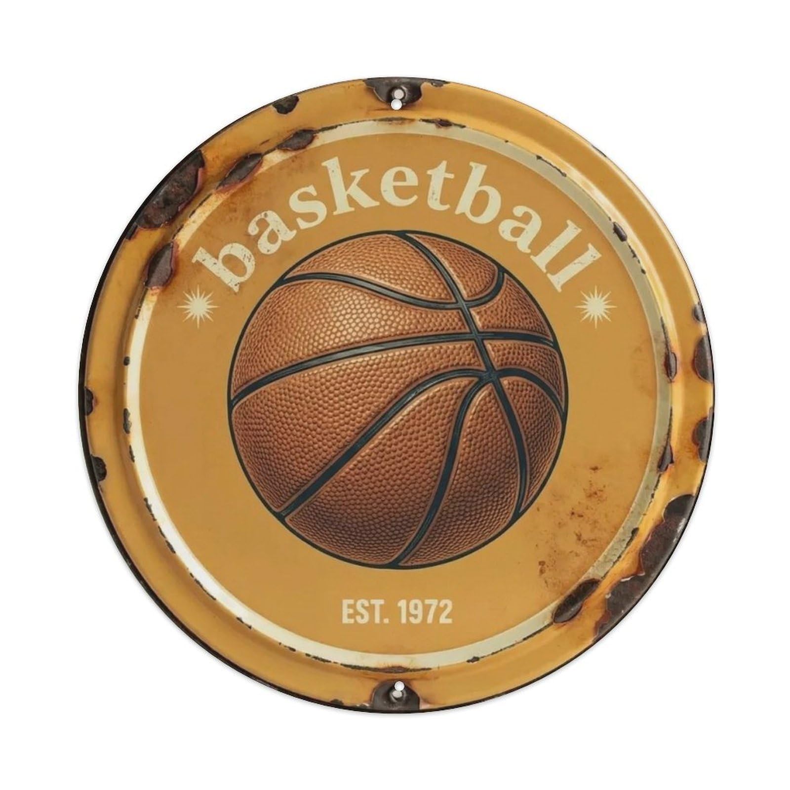Vintage-Hoops-Tin Metal Tin Sign Plaque