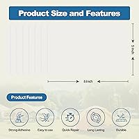 Vista 269 de KING MOUNTAIN Parche de reparación de lona de 9 x 11 pulgadas, 2 piezas, parche de tela impermeable autoadhesivo para sofás, tiendas de campaña