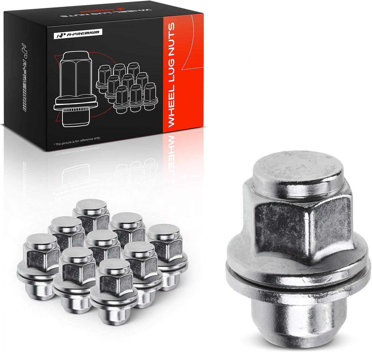 A-Premium Front or Rear M12-1.25 Wheel Lug Nuts, Set of 10