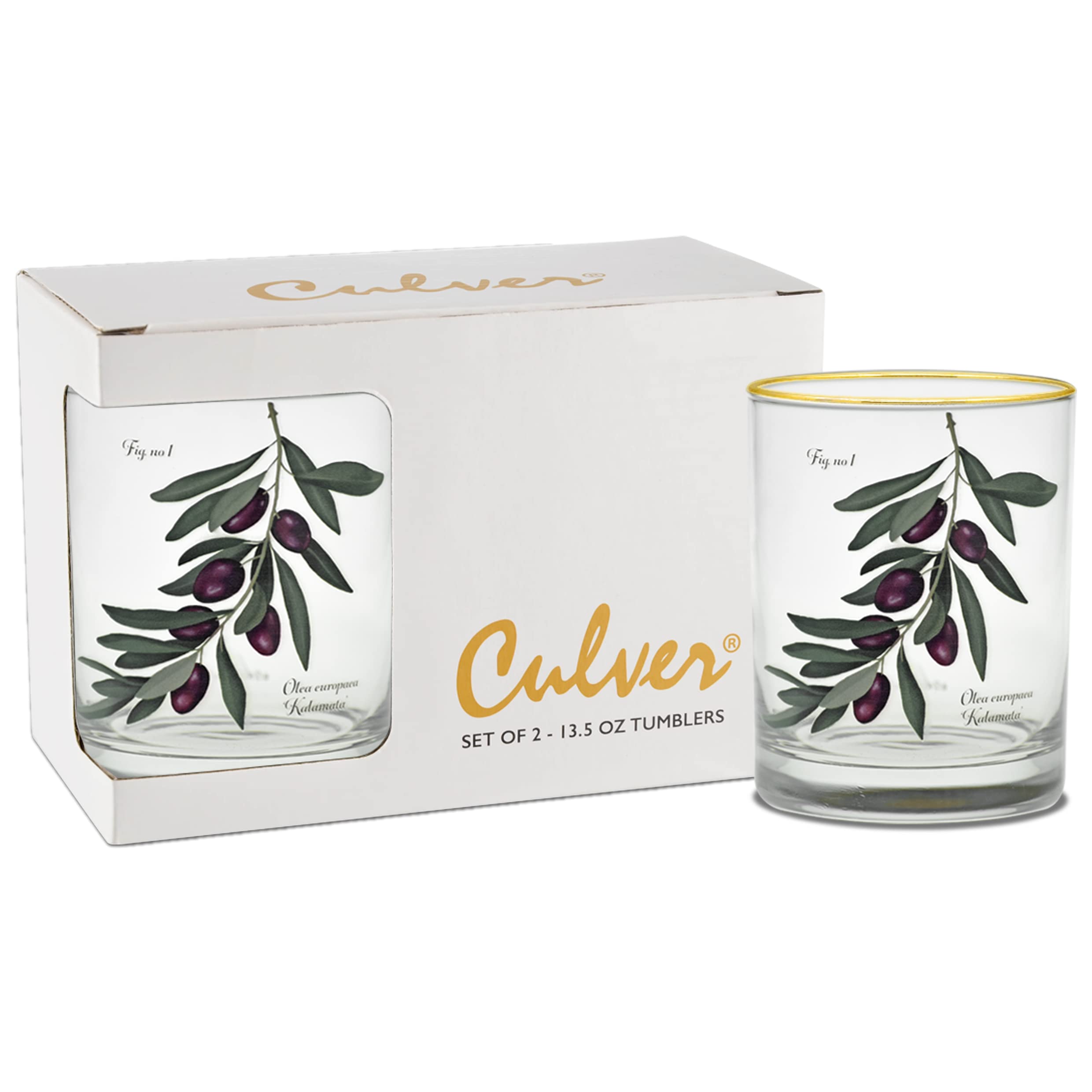 Culver Set 2 Bicchieri Old Fashioned Frank Lloyd Wright - 400ml - Design March Balloons In Confezione Regalo - 5