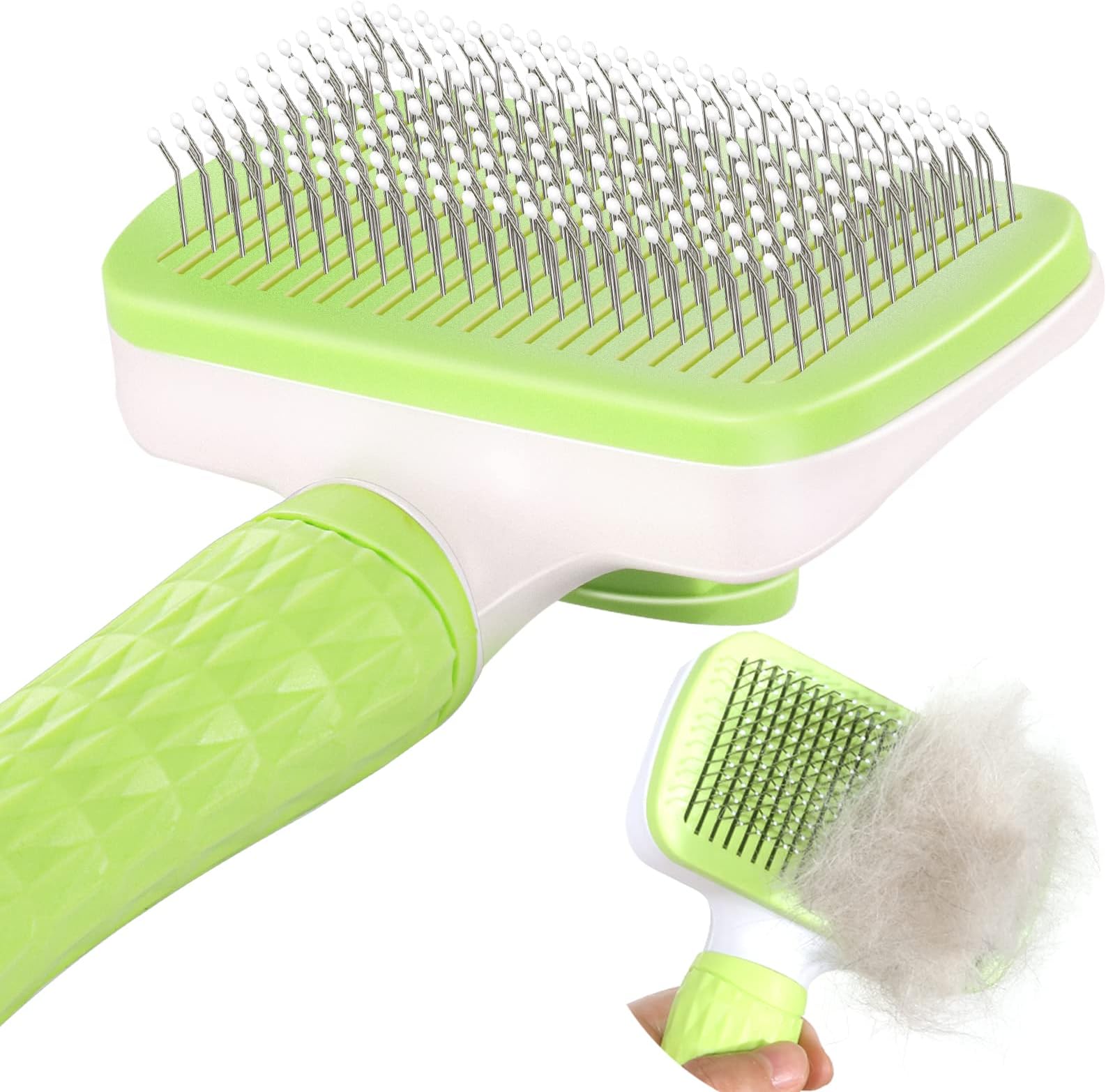 Garstor Cat Dog Comb Brush for Shedding, Pet Grooming Brush Comb, Dog SelfCleaning Slicker