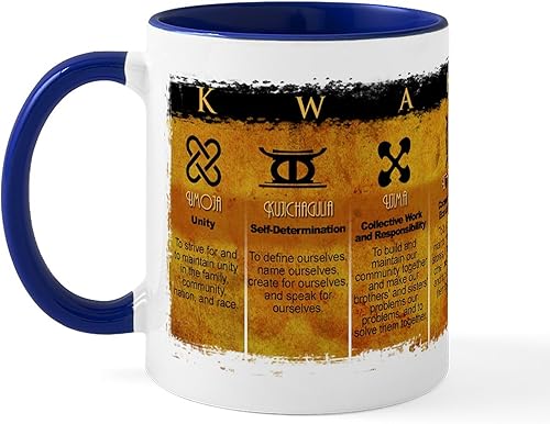 Vista 90 de CafePress Kwanzaa Principles - Taza de café de cerámica, taza de té, 11 onzas