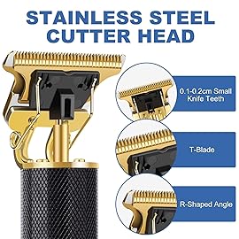 YOGINGO Professional Hair Trimmer for Men, Beard Trimmer Hair Clippers for Men, Cordless Rechargeable Hair Trimmer Metal Body Cutting Grooming Kit,Beard Shaver Barbershop