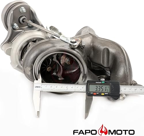 Miniatura 5 de FAPO MOTO 700HP Twin Turbos TD04 17T compatible con BMW N54 535i 135i Z4 X6 740i E60 E61 E82 E88 E89 F71 F01 F02 2008-2010 3.0L Actualización Billet