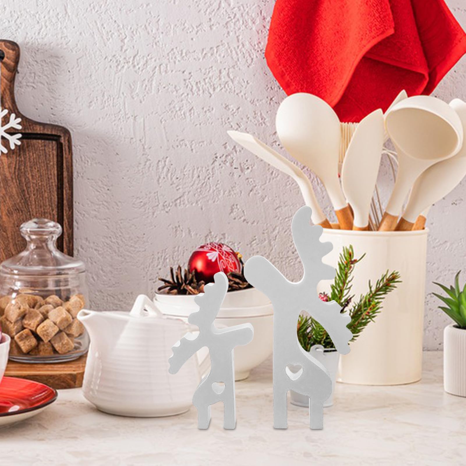 ACAREY Weihnachts-Elch Silikonformen - 3-teiliges Set Für Kerzen & Deko