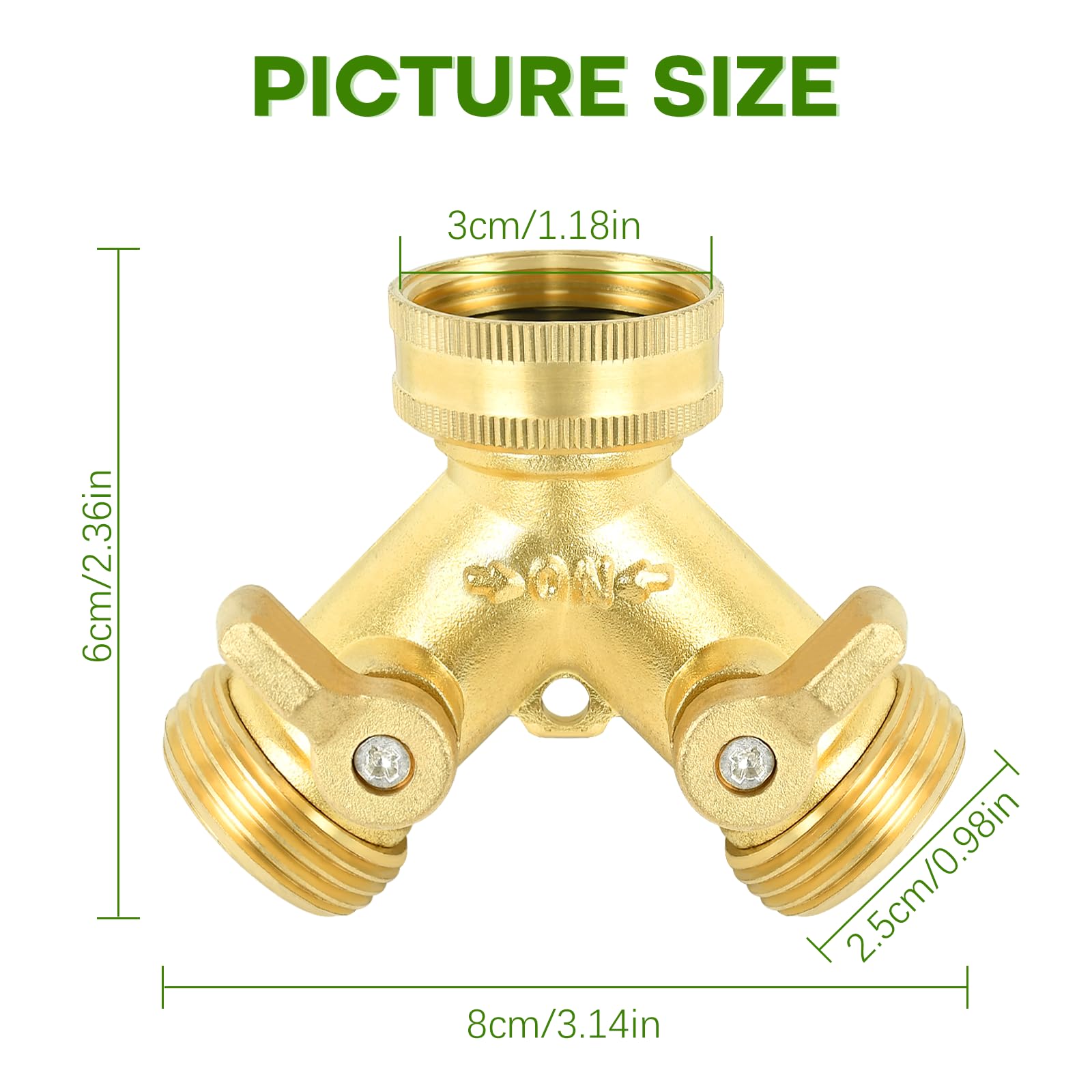 Twinkle Star Répartiteur De Tuyau D'arrosage 4 Voies En Laiton Robuste, Connecteur De Tuyau 1,9