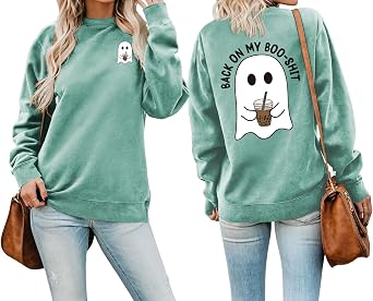 YourTees Womens Fashion Sweatshirt Back on My Boo-shit, So Comfy and Stylish