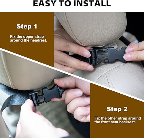 Miniatura 2 de Estante para pistola de camión (un par), estante resistente para armas de respaldo de asiento 900D, almacenamiento ajustable para armas de camión,