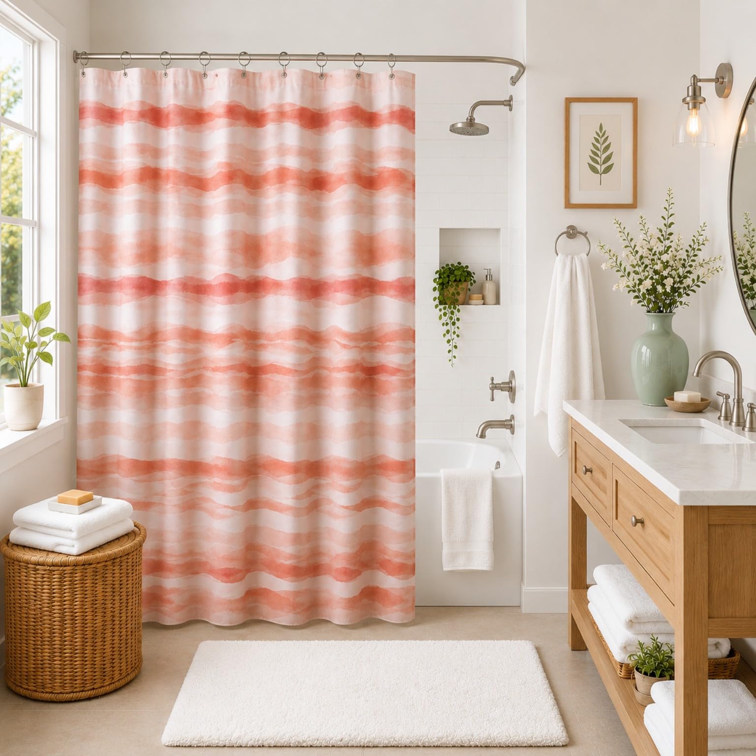 Chevron Shower Curtain - Modern Stripes -8 Chevron Shower Curtain - Modern Stripes -8