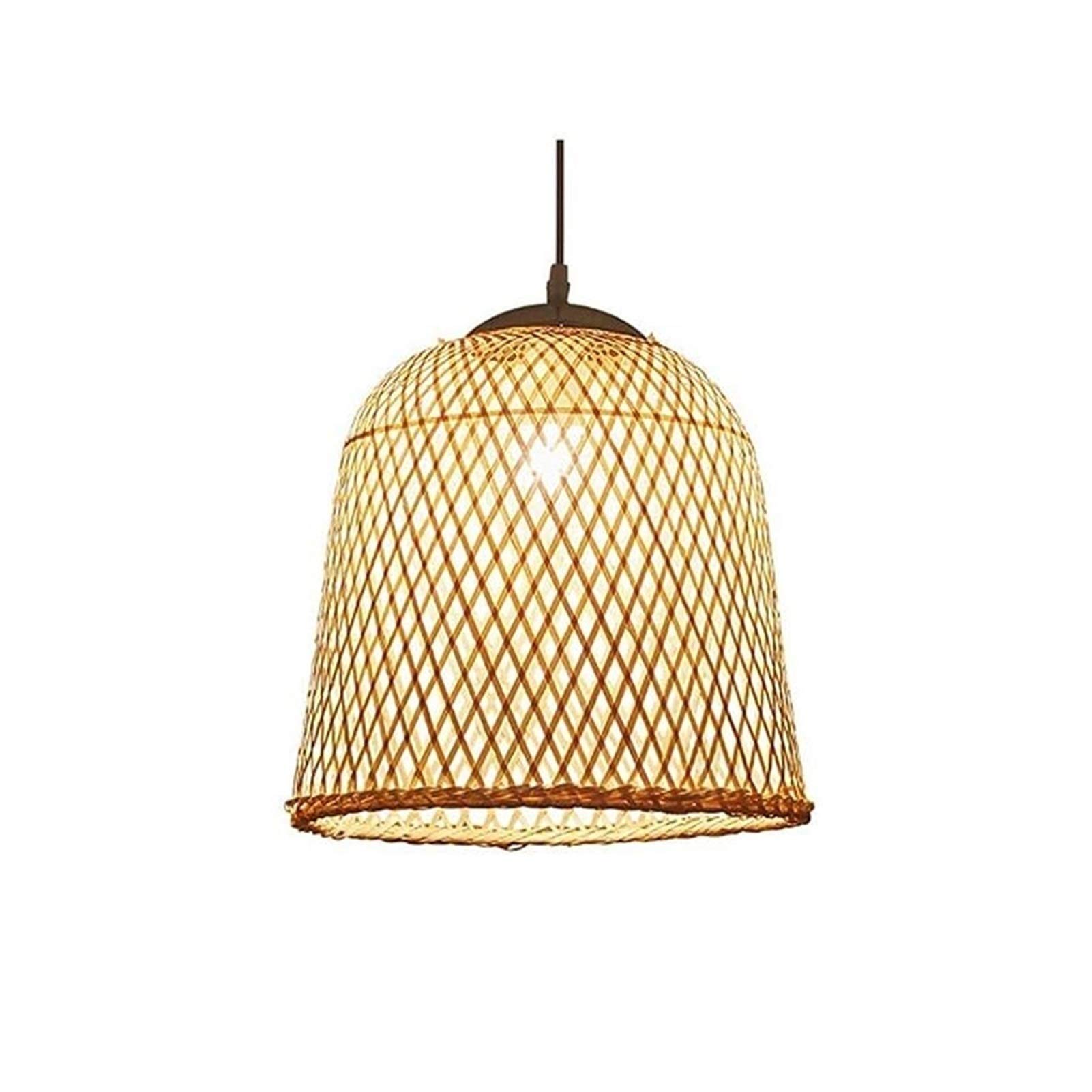 LYMSXAZOU Luxurious Chandelier Chandeliers,Japanese-Style Lampshade Lamp Basket Slattice Tropical Handwoven Wicker Lantern Dining Room Hanging Light Sushi Place Lights E27 Good Made in China