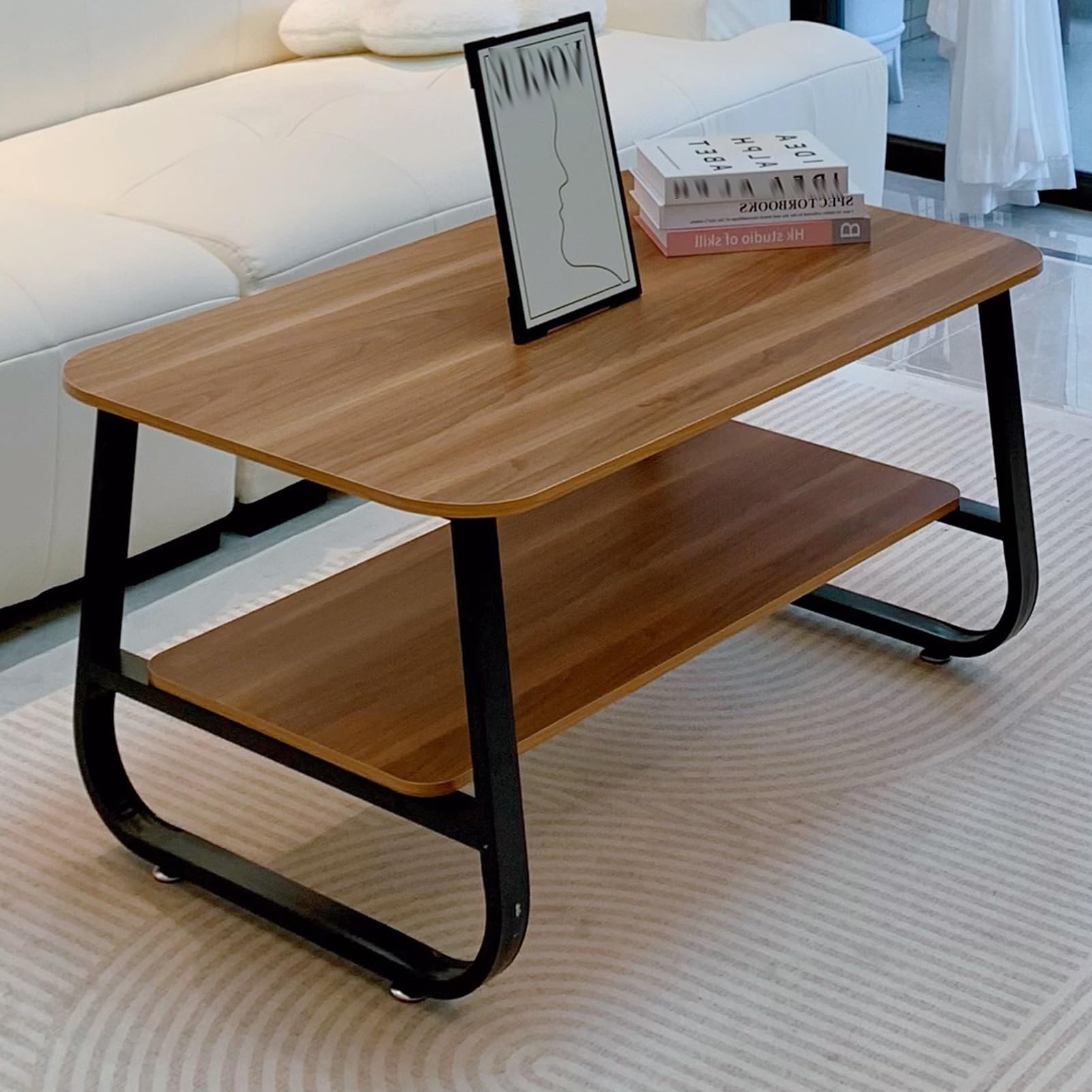 Amazon.com: YVYKFZD Rustic Coffee Table, Industrial Wooden Center