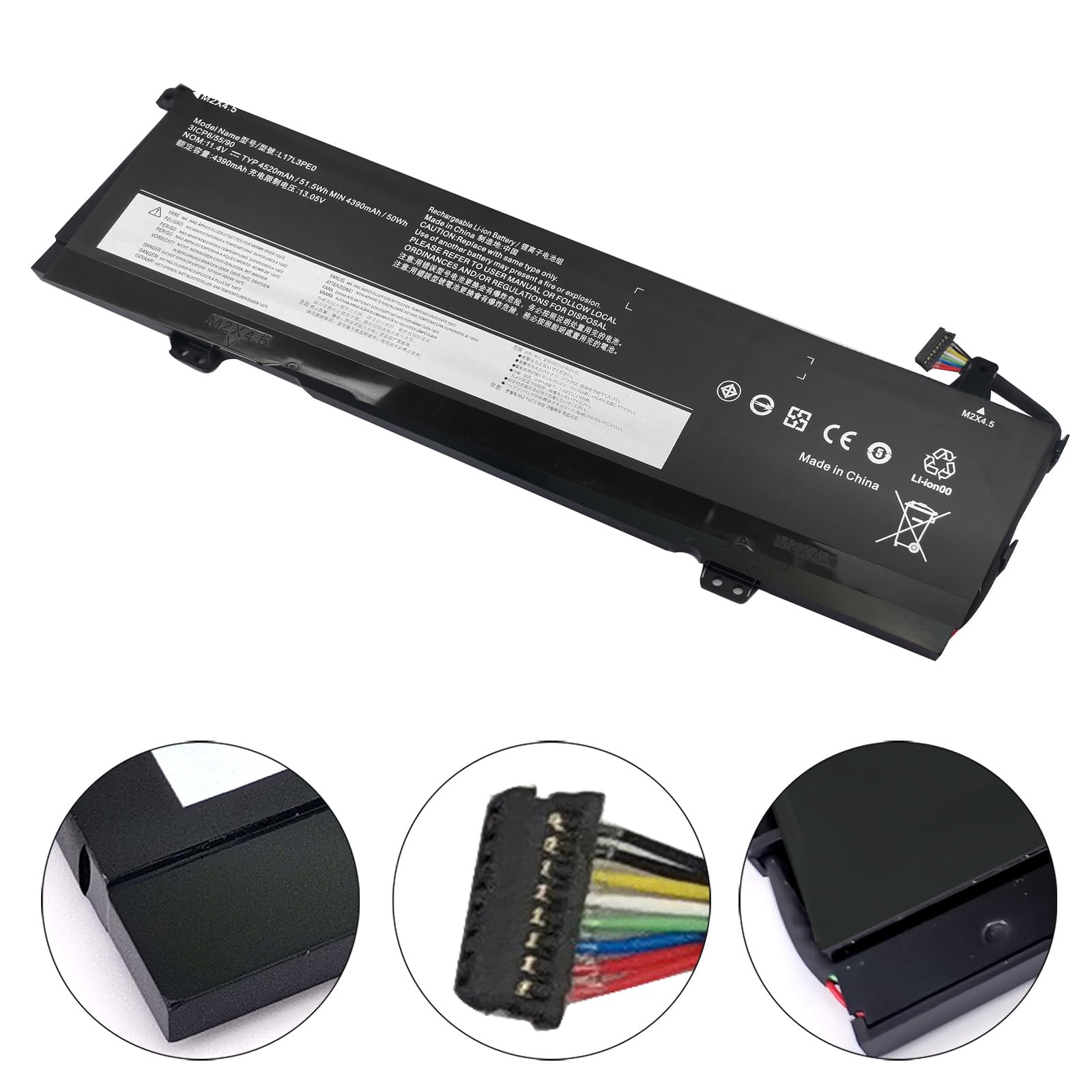 Battery 51.5Wh new suitable for Lenovo Yoga 730-15IKB (81CU) series