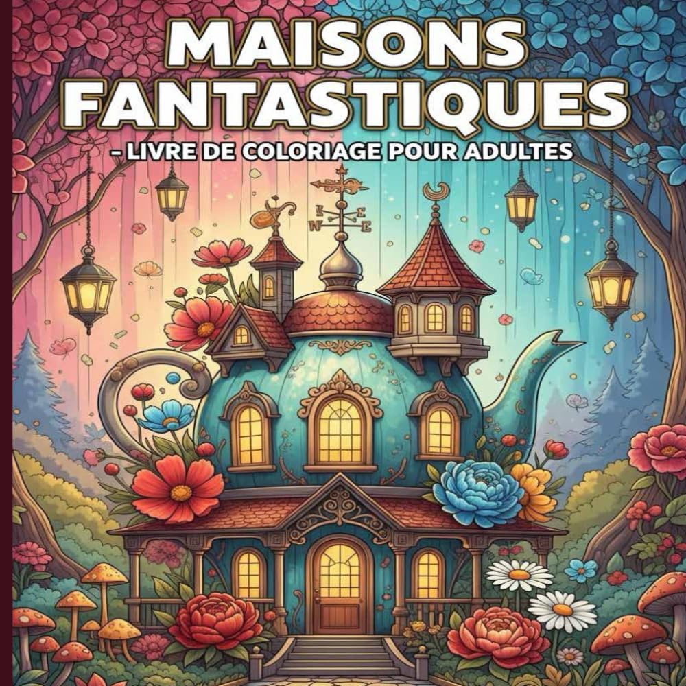 Maisons Fantastiques: Livre de Coloriage pour Adultes | Détente Féérique, Anti-Stress & Art-Thérapie