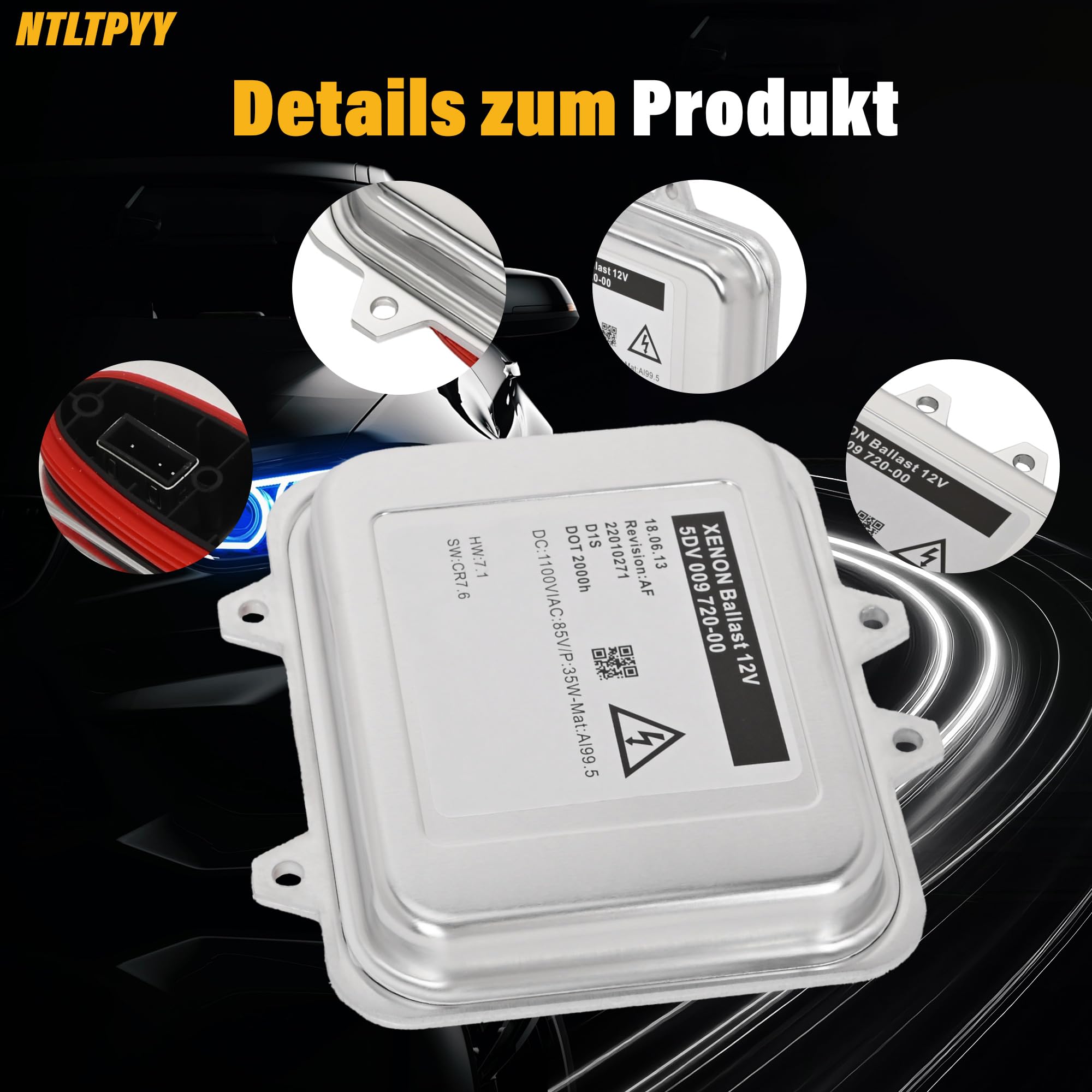 Xenon Scheinwerfer Vorschaltgerät Steuergerät für Opel Astra J G09 P10 Insignia Mk1 Astra Mk6, HID Vorschaltgerät 5DV00972000 für Hella BMW Skoda
