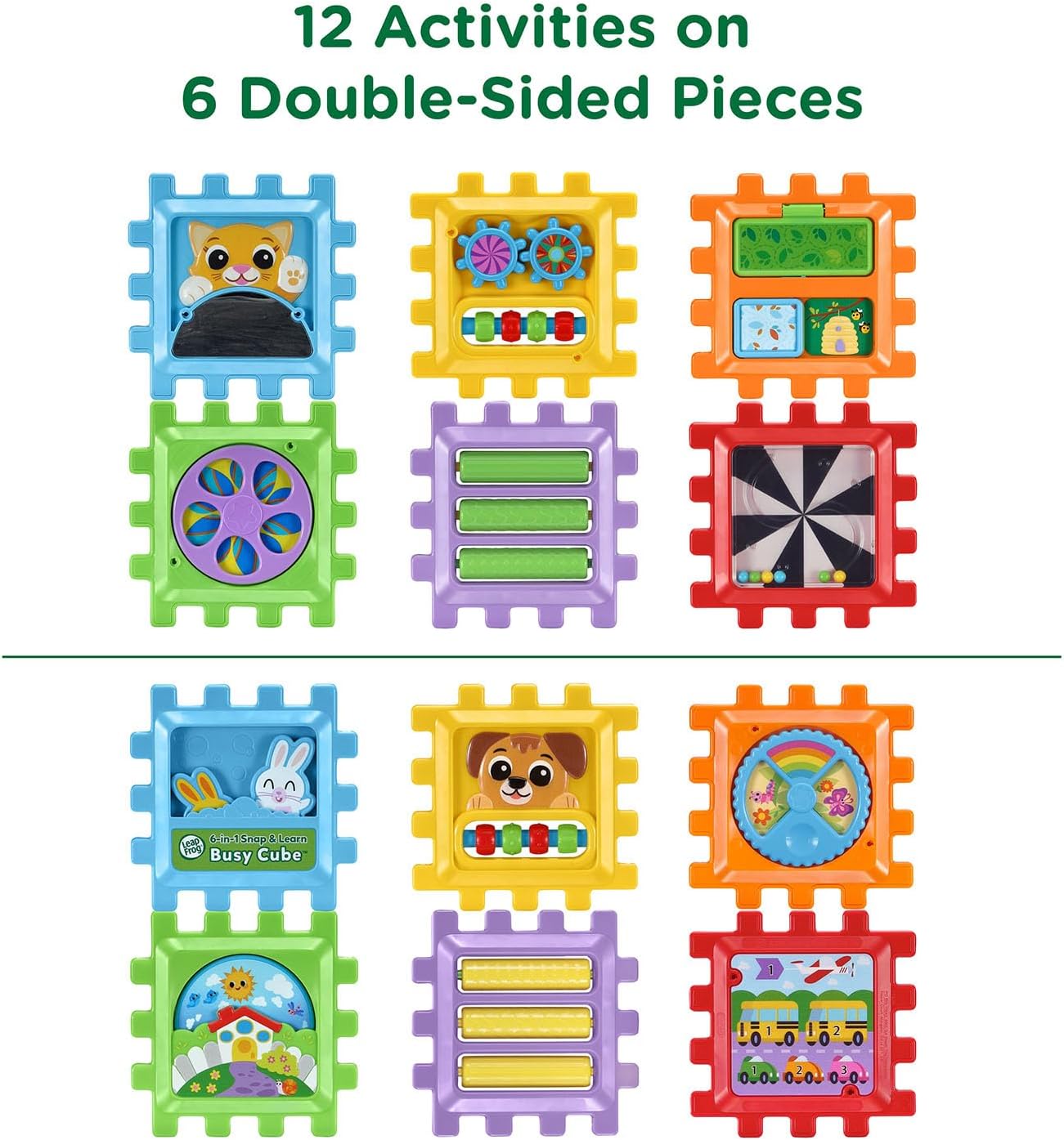 LeapFrog 6-in1 Snap and Learn Busy Cube Motor Skills Baby Toy