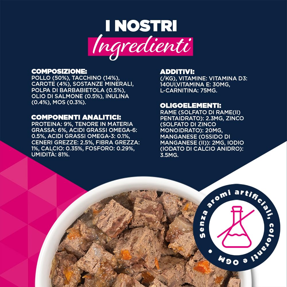 EUKANUBA Cibo umido per cani senior con tacchino e carote, cibo umido premium senza cereali per cani anziani, 6 x 400 g lattine