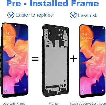 ZOETEC Screen Replacement for Samsung Galaxy A10 A105G A105FN A105M A105F LCD Display Touch Screen Digitizer Full Assembly with Frame, Repair Tool Set