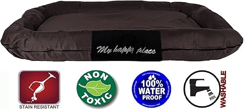 Miniatura 2 de Almohadilla ortopédica de lujo para cama de mascotas de espuma viscoelástica sólida con funda externa resistente al agua Oxford para perros pequeños