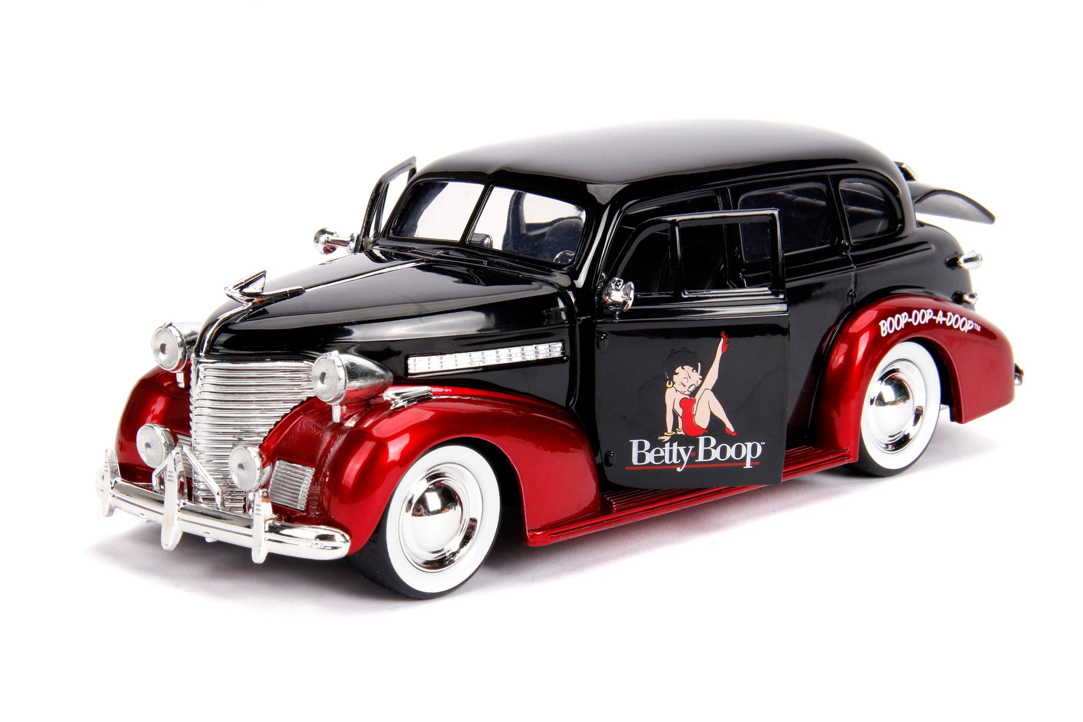 Jada Toys Betty Boop 1939 Chevy Master Deluxe Car Die-Cast Opening
