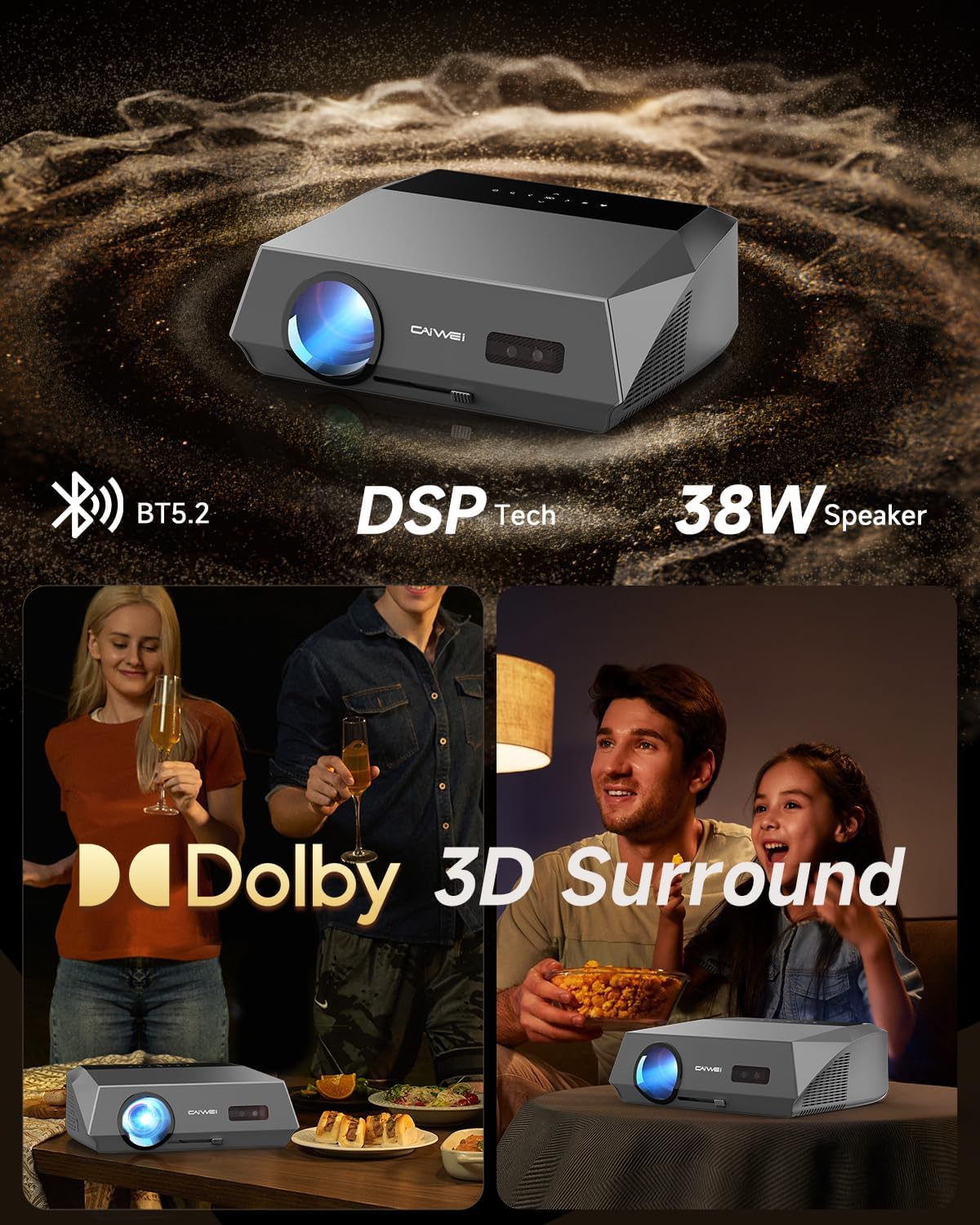 Immersive Home Theater Experience with Pxodyda 4K Projector