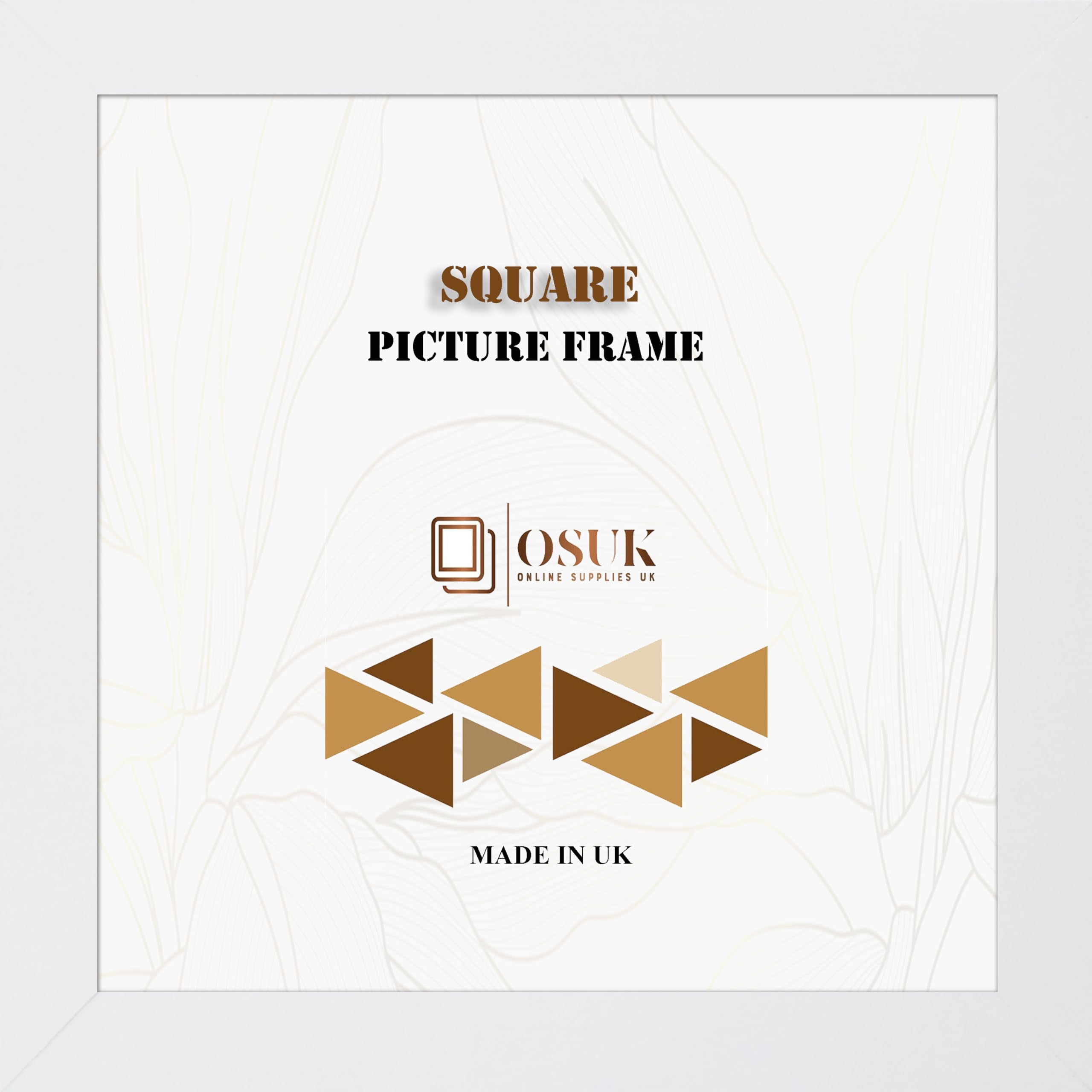 OSUK Modern 17x17 Inch Square Photo Frame White - Picture Frames With Safe Perspex Front & Wall Hanging Hooks - Wood Effect 17x17" (43.2 x 43.2cm) White Square Frame