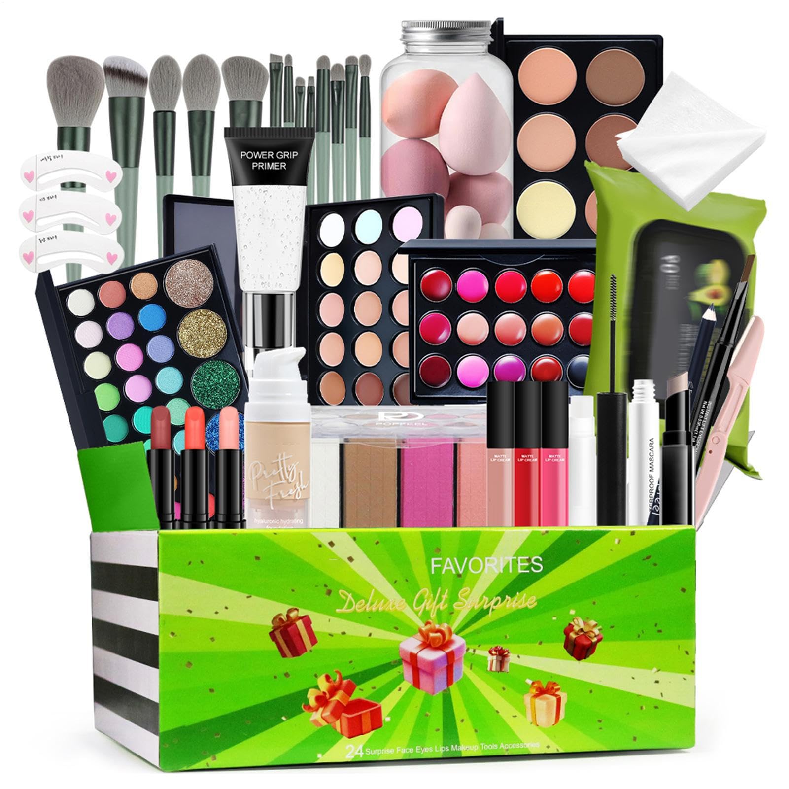 Kit da viaggio per il trucco, multiuso, kit completo di cosmetici