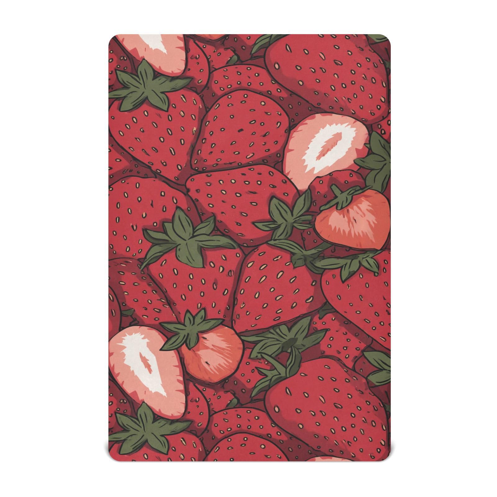 Crib Sheet Breathable Soft Crib Mattress Sheet for Baby Toddler Boys Girls Fitted Crib Sheet Fit Standard Crib Mattress 39 x 27 Inch Cartoon Red Strawberry