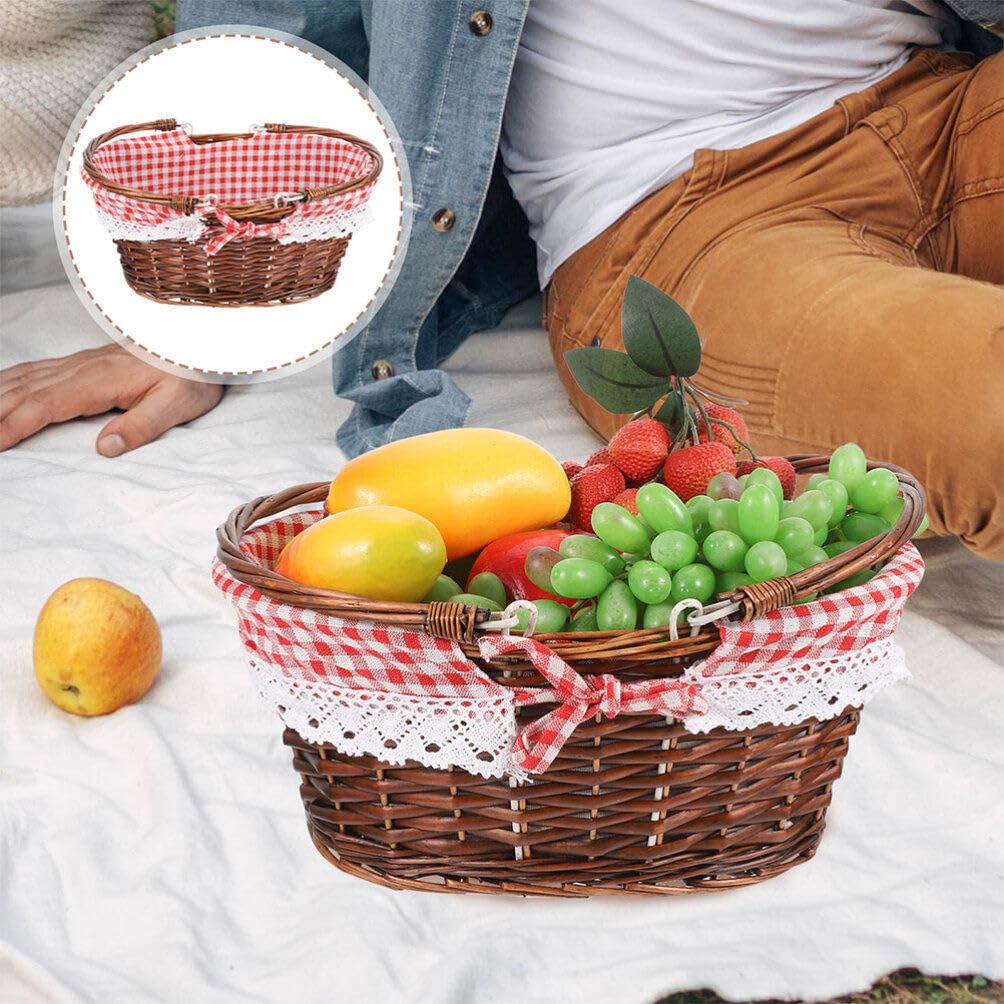 Creative Home Wicker Basket With Handle For Gift Hamper | 37x30x37cm