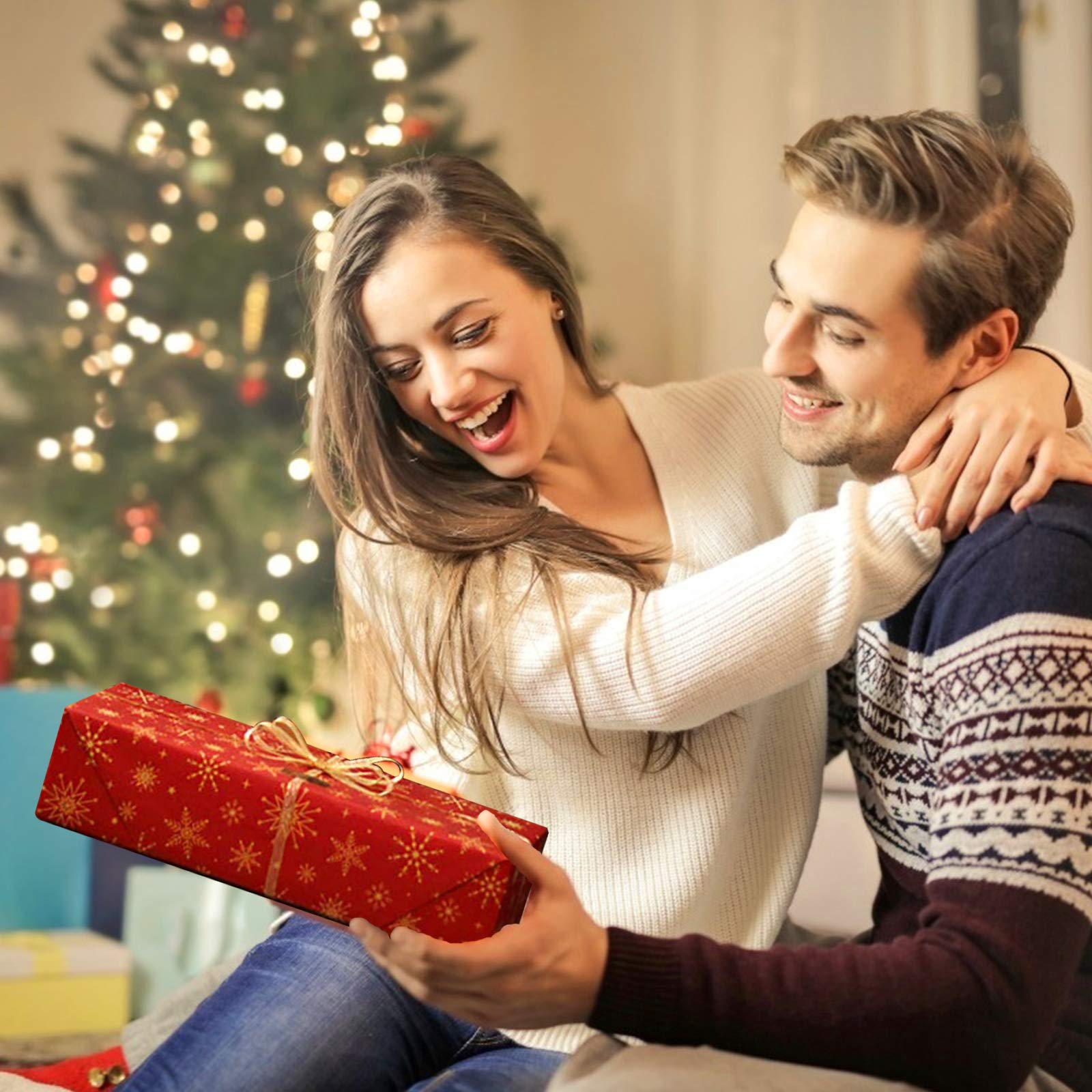 Papel De Regalo De Navidad Para Niños, Niñas, Hombres Y Mujeres, 12 Piezas De Papel De Regalo De Navidad, Diseño De Festival, Papá Noel, Muñeco De Nieve, árbol De Nieve, Medias
